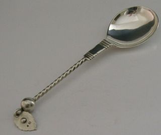 DAVID ANDERSEN STERLING SILVER CADDY SPOON 1900 ENGLISH IMPORT MARKS VICTORIAN 2