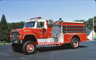 Fire Apparatus Slide,  Engine 107,  Eagleville / Ct,  1984 Ih 4x4 / Grumman