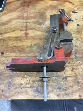 Vintage Sears Craftsman 2 - 1/2 " Adjustable Angle Drill Press Vise 5025 Red