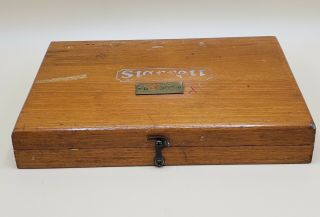 Vintage Starrett Precision No.  995 Planer & Shaper Gage w/ Wooden Case 3