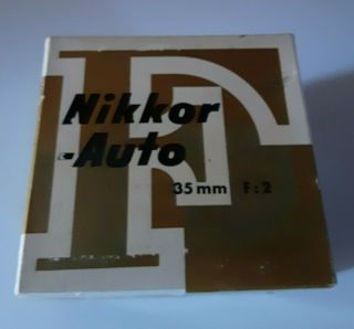 Vintage Nippon Kogaku Nikkor Auto Lens With Vintage Case