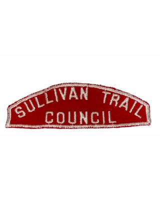 Vintage Boy Scout Bsa Sullivan Trail Council York Half Strip Patch