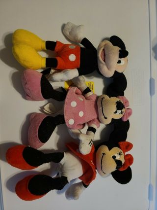Mickey And Minnie Mouse Plush Set Large 8 - Inch Disney Store Classic Toys