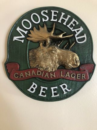 Moosehead Beer Canadian Lager Sign 3d Faux Wood Wall Ad Great For Man Cave