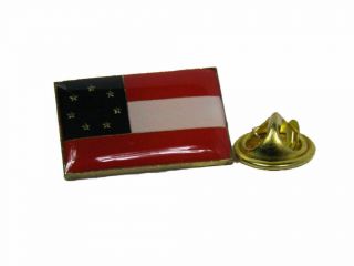 Stars And Bars Civil War First National Lapel Hat Pin Tie Tac Fast Usa