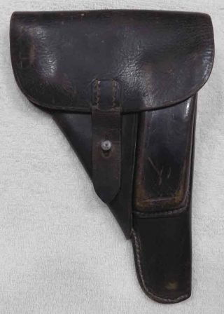 Vintage German Black Leather Softshell Walther P38 Pistol Holster