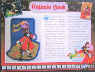 Willabee & Ward Disney Collector Card/patch Captain Hook 1953 Peter Pan
