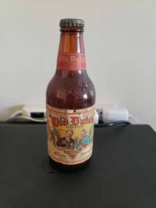 Vintage Old Dutch Brand Beer Bottle Findlay Ohio 1915 - Rare