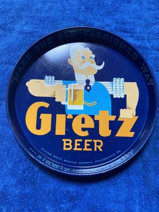 Vintage Gretz Ale Beer Tray Pennsylvania Penn Pa Brewery 12”