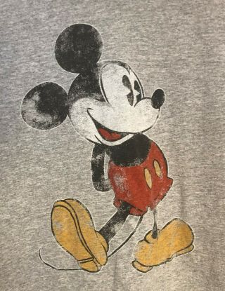 Vintage Looking Mickey Mouse Graphic T - Shirt Xl Walt Disney World Disneyland