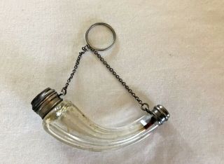 Antique Horn Shaped Cornucopia Perfume Scent Bottle Vinaigrette Edwardian