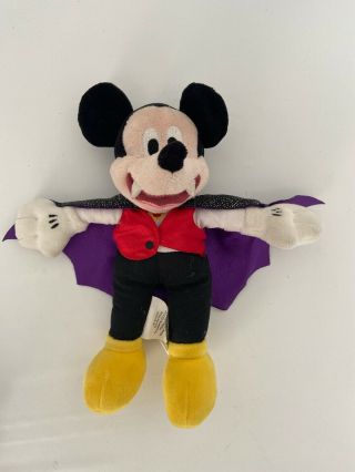 Vampire Mickey Mouse Plush Stuffed Toy 9 " Walt Disney Store Halloween Monster