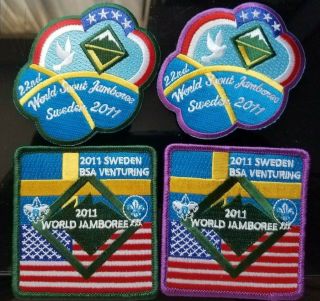 22nd World Jamboree Sweden 2011 Contingent Usa Four Badge Set