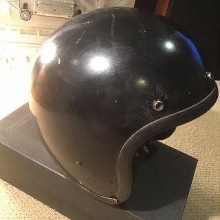 Vintage Black Bell Magnum Motorcycle Helmet Sz 7 5/8