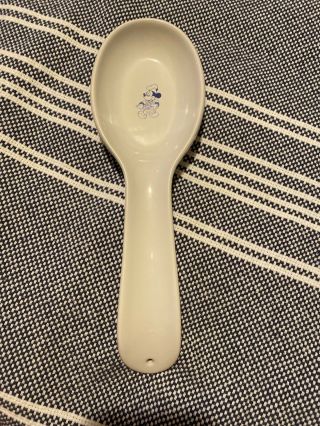 Mickey Mouse Disney Ceramic Spoon Holder White & Blue 10” Gourmet Mickey Retired