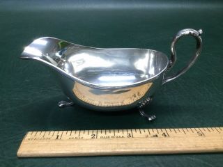 Antique Wm.  Wise & Son Sterling Silver Small Footed Creamer Sauce Boat W/ Mono