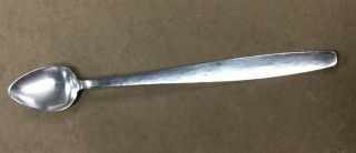 Allan Adler Swedish Modern Hammered Sterling Silver Patter Spoon 11.  5 " Long