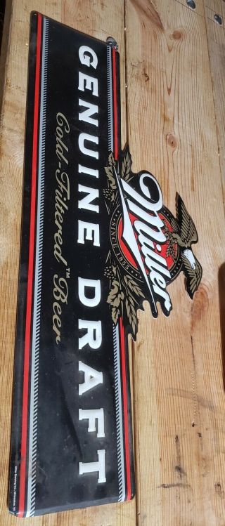 Miller Draft Metal Beer Advertising Sign