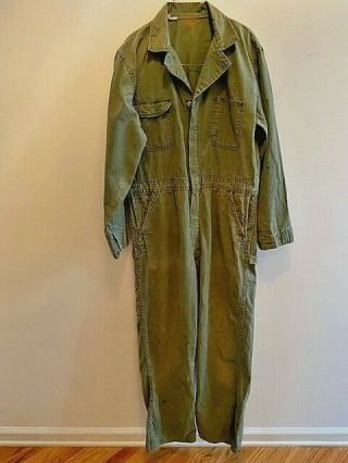 Vintage Wwii Us Army Coveralls,  Hbt,  1 Piece Model 1 Suit
