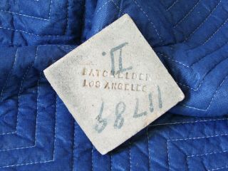 Batchelder Vintage Arts and Crafts Tile,  Castle,  c 1920,  Buff & Blue,  Signed 2