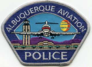 Albuquerque Mexico Nm Gray Border Gray Letters Aviation Airport Police Patch