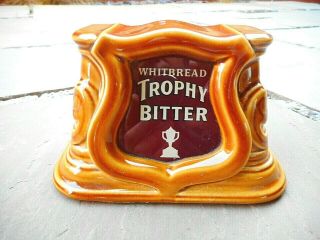 Vintage Whitbread Trophy Bitter Ceramic Advertising Pump Font Light