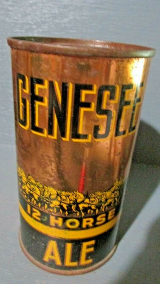 1951 Genesee 12 Horse Ale Flat Top Beer Can - [read Description] -