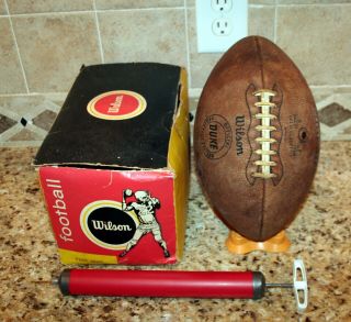 Vintage Wilson The Duke Nfl Football Voit Kicking Tee & Air Pump W/ Box