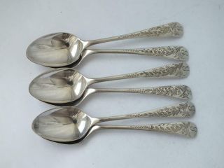 Pretty Set Of 6 Antique Solid Sterling Silver Coffee Spoons 1909/ 10.  6 Cm/ 73 G