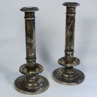 Vintage Webster Co Sterling Silver Weighted Candle Stick Holders 8 " 700 Grams