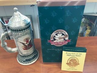 Anheuser Busch Collectors Club Stein Cb26 " Evolution Of The A&eagle Series " 2003