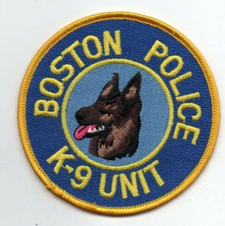 Boston Massachusetts Police K - 9 Unit Dog Patch
