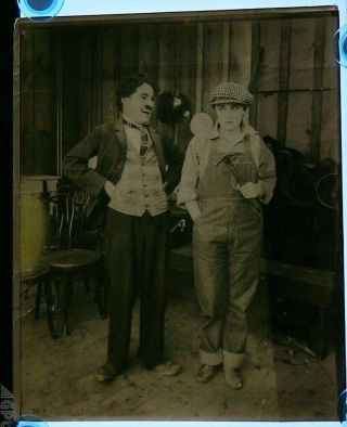 Vintage Photo - 2 Pic:charlie Chaplin; " Behind The Screen " 1916,  Mutual.