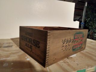 Vintage Genesee 12 Horse Ale Wooden Crate With Handle