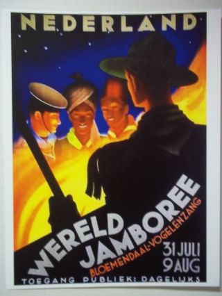 1937 Boy Scout World Jamboree Re - Print Poster