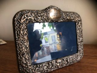 R.  Carr Sheffield England Hallmarked Victorian Sterling Silver Picture Frame