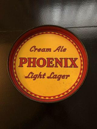 Vintage Phoenix Cream Ale Light Lager Beer Tray Buffalo Ny