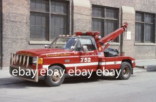 Chicago Fire Department 1987 Ford Challenger 7 - 5 - 2 35mm Fire Apparatus Slide