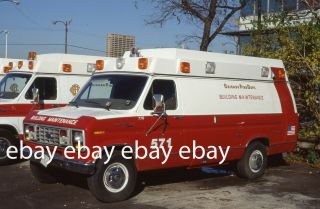 Chicago Fire Department 1988 Ford Wheeled Coach 5 - 7 - 1 35mm Fire Apparatus Slide