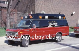 Chicago Fire Department 1988 Pub Ed Ford Wheeled Coach 35mm Fire Apparatus Slide