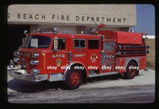Long Beach Ny 1982 American La France Pumper Fire Apparatus Slide