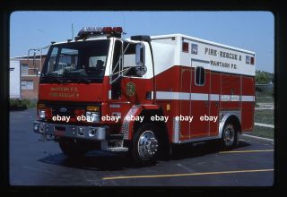 Wantagh Ny 1993 Ford Cargo National Ambulance Corp Utility Fire Apparatus Slide