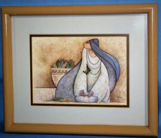 Vintage Collectible Abstract Art Print Framed Mullan 