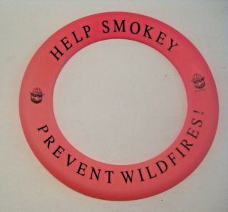 Obsolete Vintage Help Smokey The Bear Prevent Forest Wildfires Toy Flying Saucer