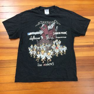 Vintage 2003 The Inmates Summer Sanitarium Tour T - Shirt Metallica Limp Bizkit L