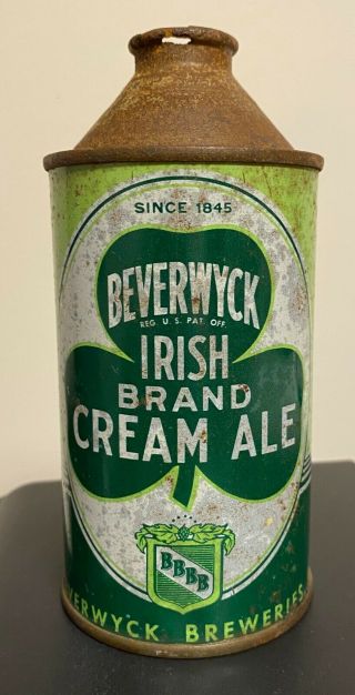 Beverwyck Irish Cream Ale Cone Top Irtp Beer Can Usbc 7 12 - 1 - T Albany York