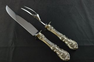 Reed & Barton Francis I Sterling Silver Handle Medium Carving Set - No Mono