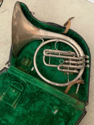 Vintage C.  G.  Conn Piston Valve French Horn - Needs Help,  Project Horn
