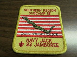 1993 National Jamboree Southern Region Subcamp 15 Patch C50