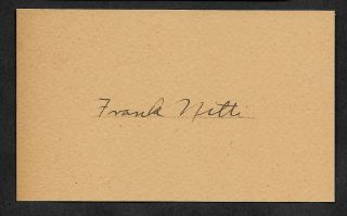 Frank Nitti Autograph Reprint On Period 1920s 3x5 Card Mafia